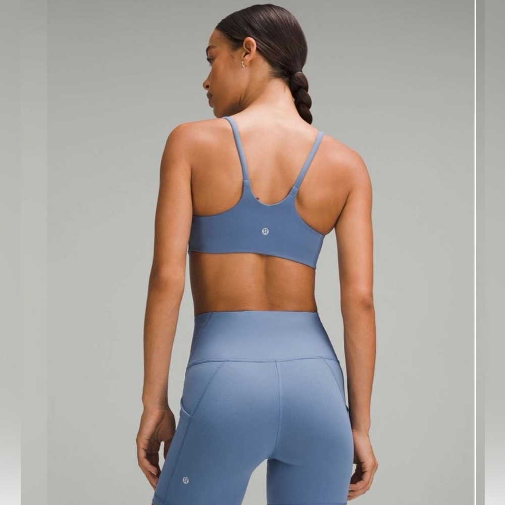 Lululemon Wunder Train Strappy Racer Bra *Light Support, C/D Cup Oasis Blue Sz 6